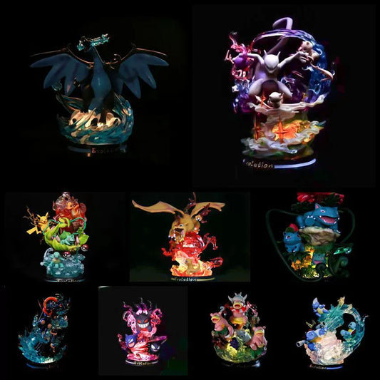 Pokemon Glowing Action Figure Evolution Set – Charizard, Ghastly & More Collectible Toy Pack